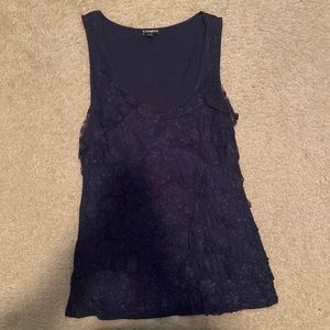 Like new navy lace tank top